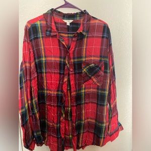 Terra and sky RED Size 2x Button down shirt